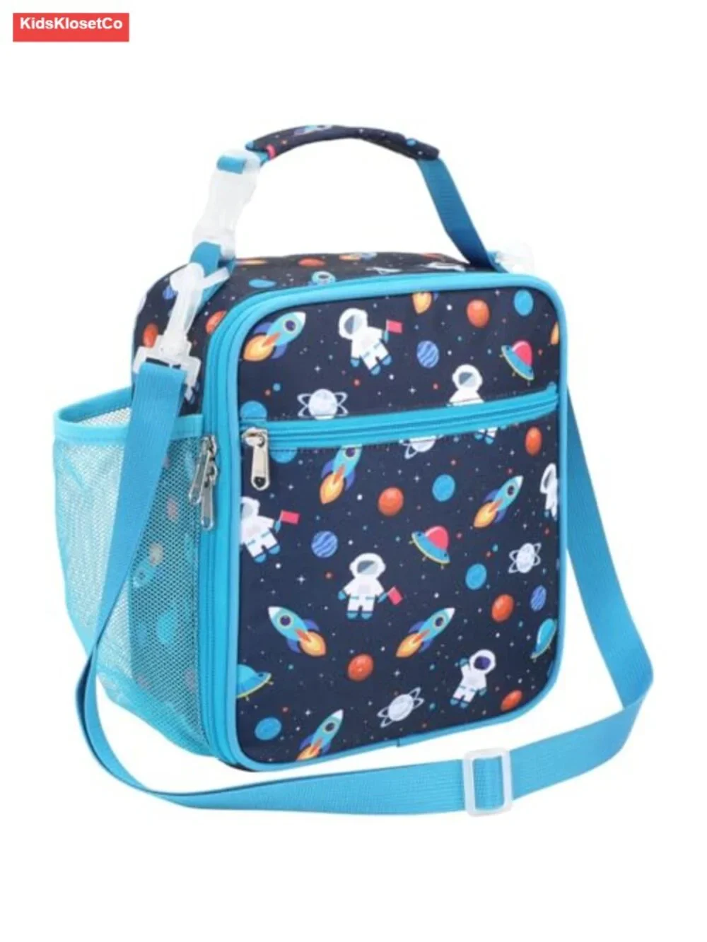 Insulated Kids Lunch Bag with Shoulder Strap, 3-Layer Thermal Tote, Fits Bento